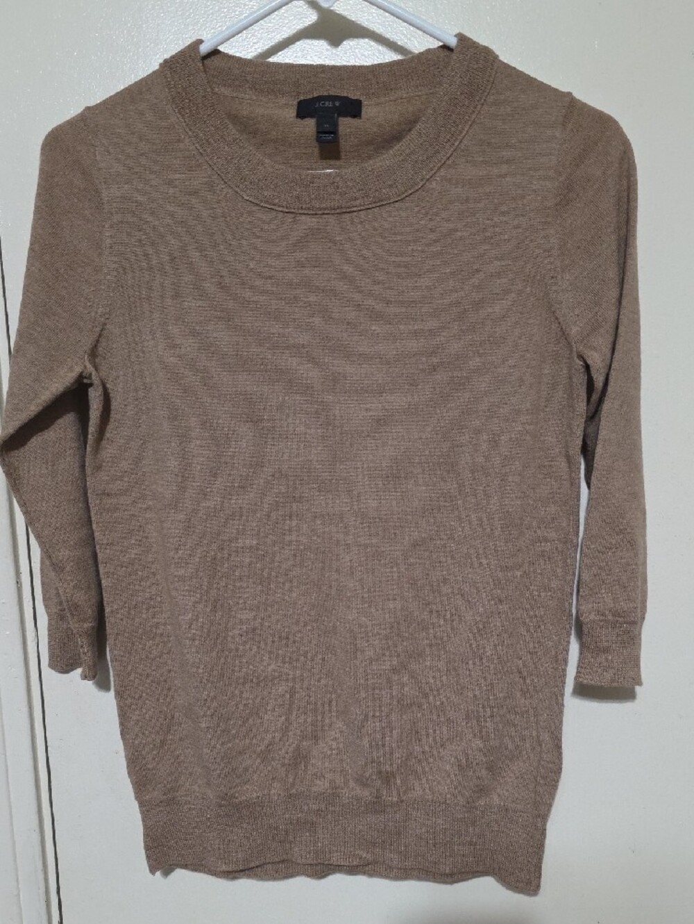 J. Crew Women's Camel Crewneck Sweater